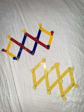 Vintage 1990s Accordion Primary Colors Peg Rack